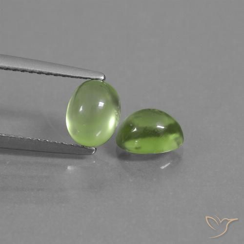 2.28ctw Naturel Vert chaud Préhnite, ovale, Transparent