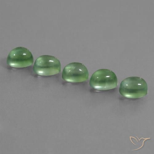 7.02ctw Naturel Vert chaud Préhnite, ovale, Transparent