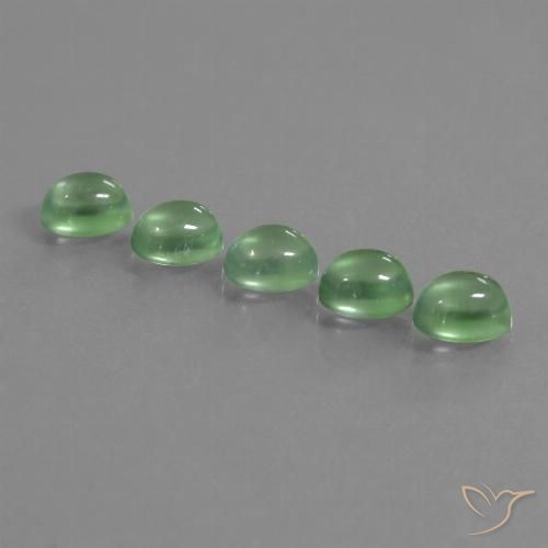 5.92ctw Naturel Vert chaud Préhnite, ovale, Transparent