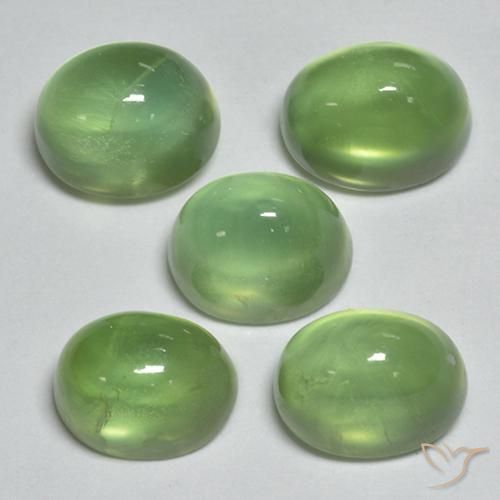 Shop natural 7.52ct Vert citron Préhnite gems, ovale, from Afrique du Sud at GemSelect. In stock, global shipping!