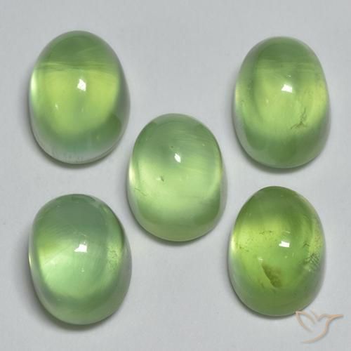 Shop natural 7.52ct Vert citron Préhnite gems, ovale, from Afrique du Sud at GemSelect. In stock, global shipping!