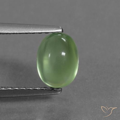 1.29ct Naturel Vert moyen-léger Préhnite, ovale, Transparent