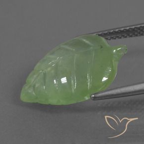 Préhnite Vert poire naturelle Fantaisie, 8.12 ct, Transparent