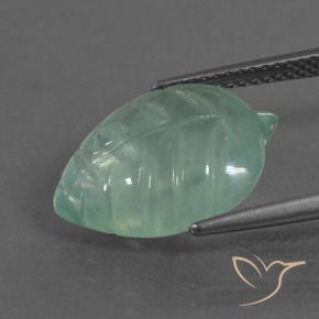 Préhnite Vert froid léger naturelle Fantaisie, 7.41 ct, Transparent