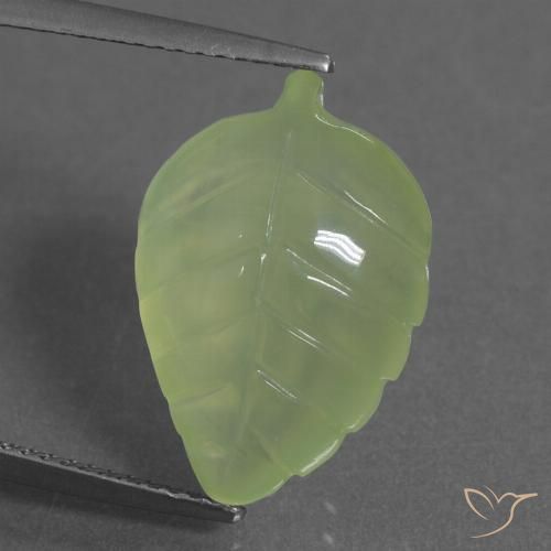 9.17ct Naturel Vert citron Préhnite, Fantaisie, Transparent