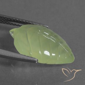Préhnite Vert citron naturelle Fantaisie, 9.17 ct, Transparent