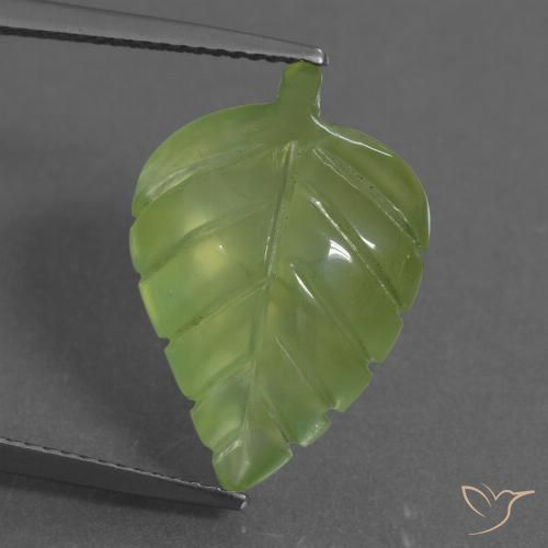 10.33ct Naturel Vert jaunâtre Préhnite, Fantaisie, Transparent