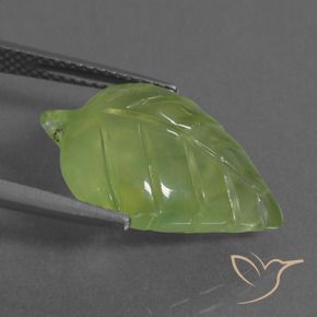 Préhnite Vert jaunâtre naturelle Fantaisie, 10.33 ct, Transparent
