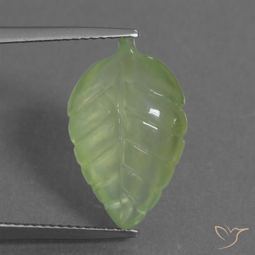 7.52ct Naturel Vert jaunâtre Préhnite, Fantaisie, Transparent