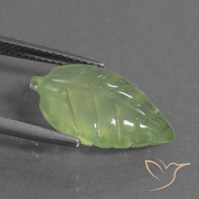 Préhnite Vert jaunâtre naturelle Fantaisie, 7.52 ct, Transparent