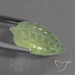 Préhnite Vert moyen naturelle Fantaisie, 7.23 ct, Transparent
