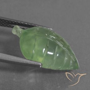 Préhnite Vert moyen naturelle Fantaisie, 8.35 ct, Transparent
