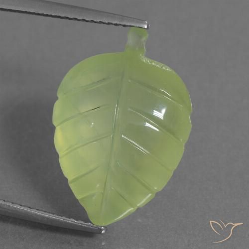 11.59ct Naturel Vert jaunâtre Préhnite, Fantaisie, Transparent