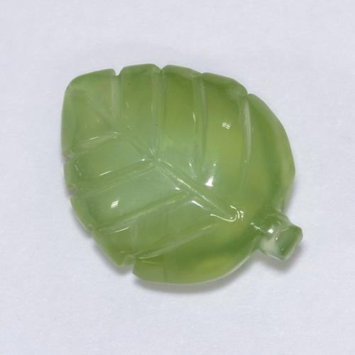 Préhnite vert naturelle forme fantaisie, 6,66 ct, transparent