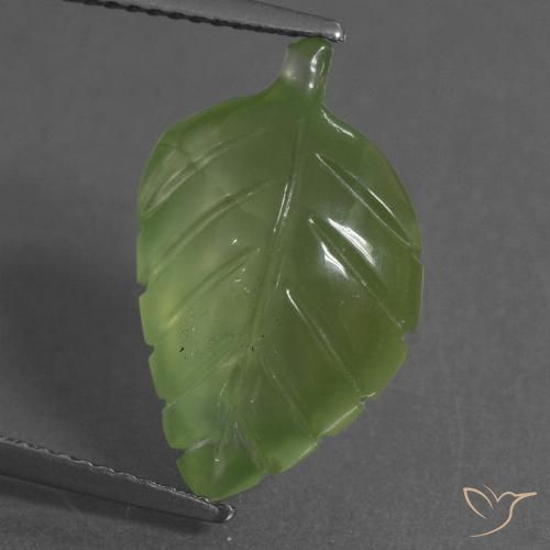7.78ct Naturel Vert moyen Préhnite, Fantaisie, Transparent