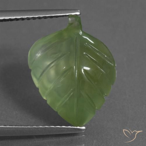 8.63ct Naturel Vert chaud Préhnite, Fantaisie, Transparent