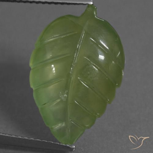 10.07ct Naturel Vert chaud Préhnite, Fantaisie, Transparent