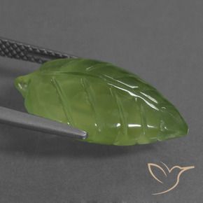 Préhnite Vert chaud naturelle Fantaisie, 10.07 ct, Transparent