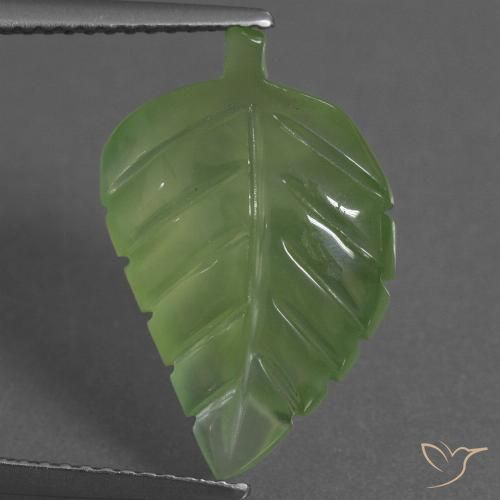 8.22ct Naturel Vert chaud Préhnite, Fantaisie, Transparent