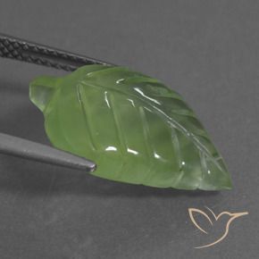 Préhnite Vert chaud naturelle Fantaisie, 8.22 ct, Transparent