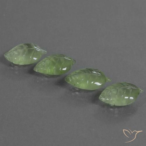 24.53ctw Naturel Vert jaunâtre Préhnite, Fantaisie, Transparent