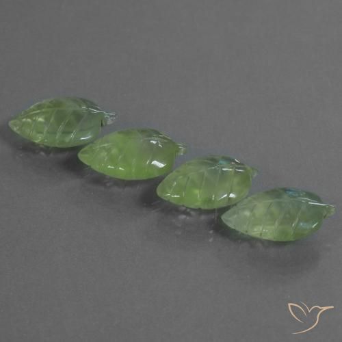 35.22ctw Naturel Vert jaunâtre Préhnite, Fantaisie, Transparent