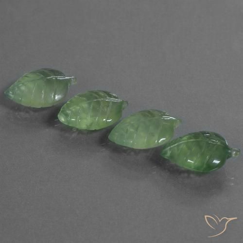 34.58ctw Naturel Vert terreux Préhnite, Fantaisie, Transparent