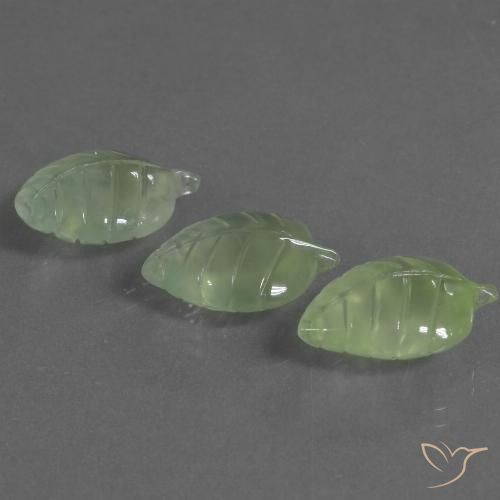 21.73ctw Naturel Vert lime pâle Préhnite, Fantaisie, Transparent