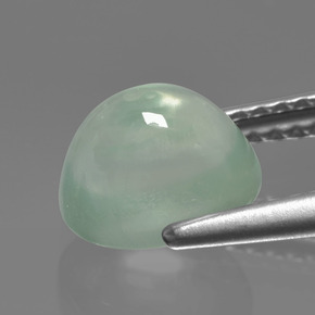 Prehnite Vert sauge très clair naturelle Coupe ovale, 2.39 ct, Translucide