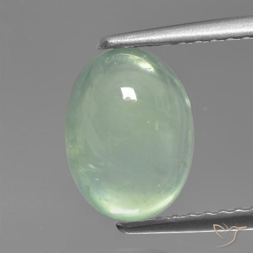 2.73ct Naturel Vert menthe pâle Préhnite, ovale, Translucide