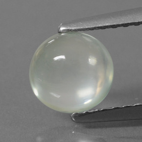 Prehnite Vert naturelle Coupe roude, 1.16 ct, Translucide