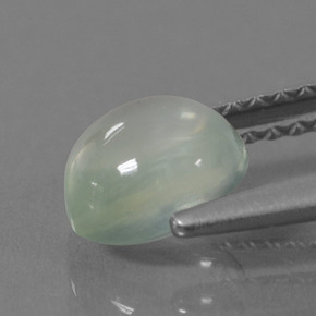 Prehnite Vert naturelle Coupe roude, 1.16 ct, Translucide