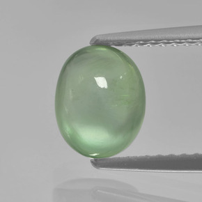 Prehnite Vert naturelle Coupe ovale, 1.92 ct, Translucide