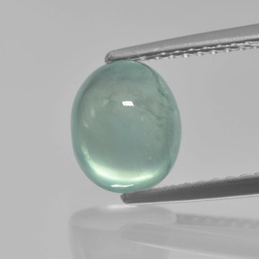 Préhnite vert naturelle coupe ovale, 2,48 ct, translucide