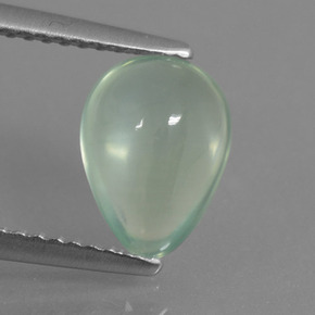 Prehnite Vert naturelle En forme de poire, 1.70 ct, Translucide