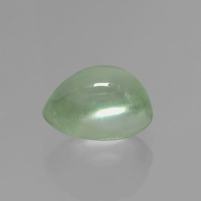 Préhnite vert naturelle en forme de poire, 1,57 ct, translucide