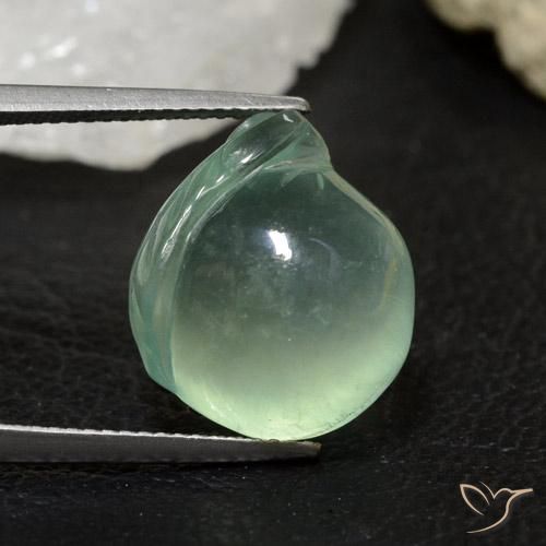 17.83ct Naturel Menthe verte Préhnite, Fantaisie, Transparent