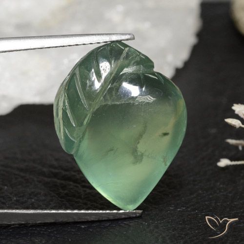 19.72ct Naturel Vert terreux Préhnite, Fantaisie, Transparent