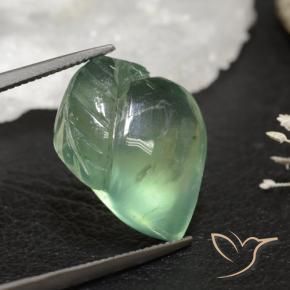 Préhnite Vert terreux naturelle Fantaisie, 19.72 ct, Transparent