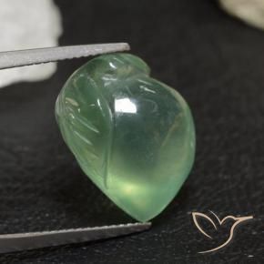 Préhnite Vert frais naturelle Fantaisie, 13.63 ct, Transparent