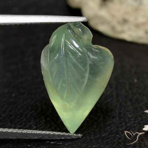14.97ct Naturel Vert jaunâtre Préhnite, Fantaisie, Transparent