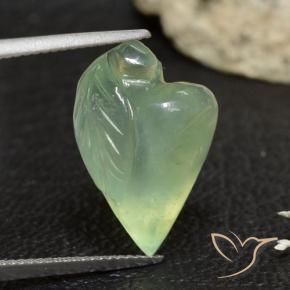 Préhnite Vert jaunâtre naturelle Fantaisie, 14.97 ct, Transparent