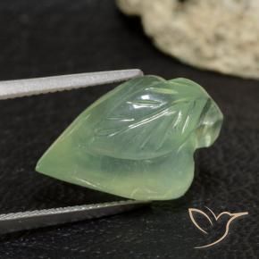 Préhnite Vert jaunâtre naturelle Fantaisie, 14.97 ct, Transparent