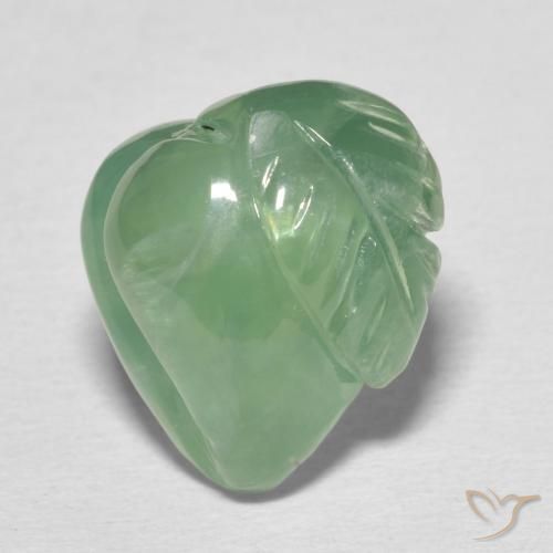 Préhnite Vert terreux pâle naturelle Fantaisie, 15.49 ct, Translucide