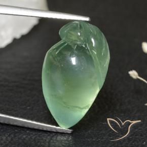 Préhnite Vert clair naturelle Fantaisie, 17.47 ct, Transparent