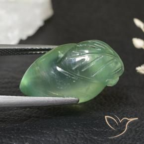 Préhnite Vert clair naturelle Fantaisie, 17.47 ct, Transparent