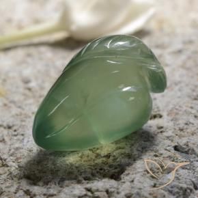 Préhnite Vert terreux naturelle Fantaisie, 14.60 ct, Translucide