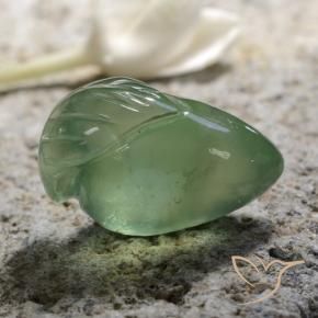 Préhnite Vert terreux naturelle Fantaisie, 14.60 ct, Translucide