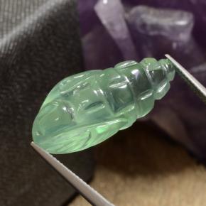 Prehnite Vert naturelle Forme fantaisie, 20.96 ct, Translucide