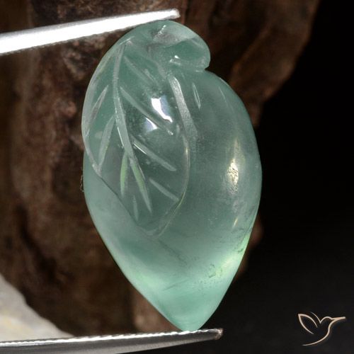 23.51ct Naturel Vert océan léger Préhnite, Fantaisie, Translucide